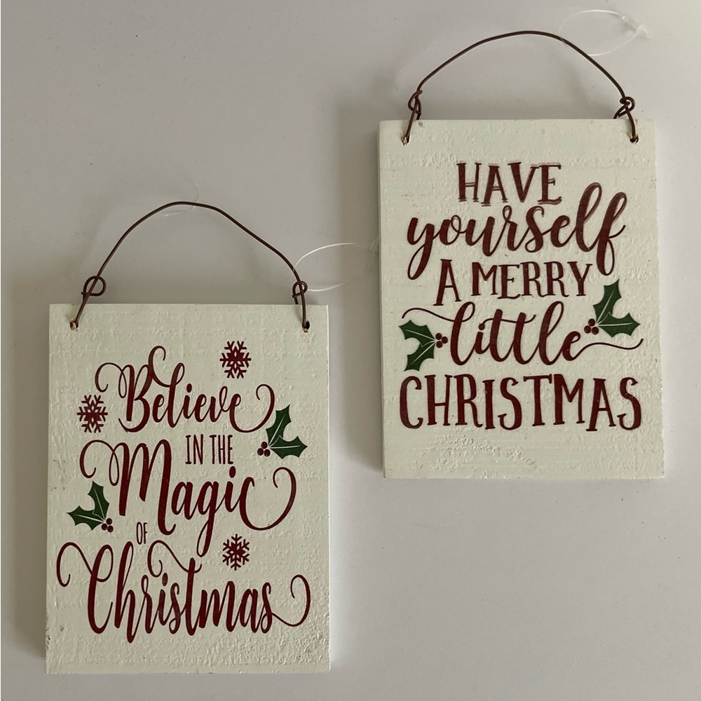Set of 2 Christmas Ornaments.